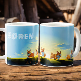 Corgi Joy - Personlig Kaffemugg