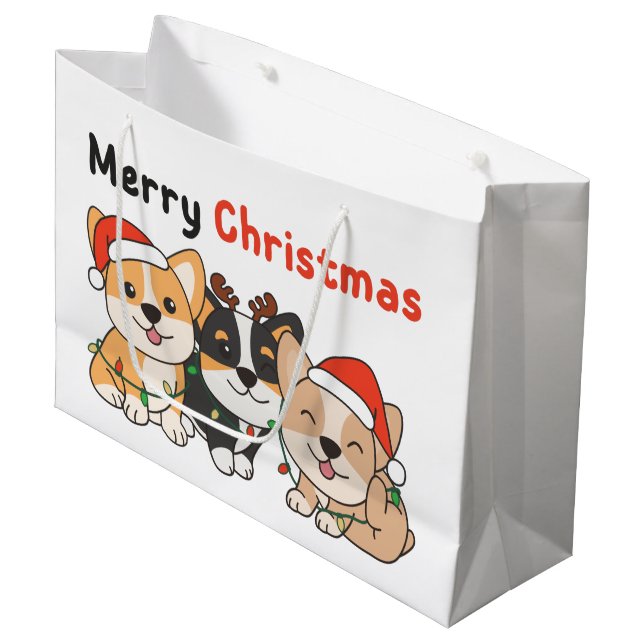 Corgi jul Animals Cute Hundar God jul (Framsidan Vinklad)
