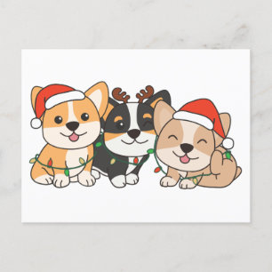 Corgi Jul Animals Cute Hundar Helg Vykort
