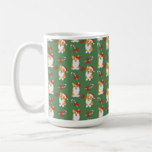 Corgi jul Candy cane Mönster Kaffemugg
