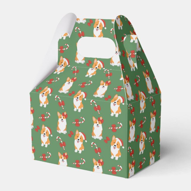 Corgi jul Candy cane Mönster Presentaskar (Framsidan Sidan)