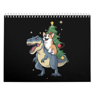 Corgi jul Dinosaur Träd Rex Helgdag Julafton Kalender