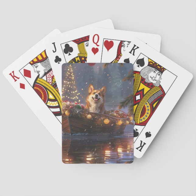 Corgi Jul Festlig resa Casinokort (Baksidan)