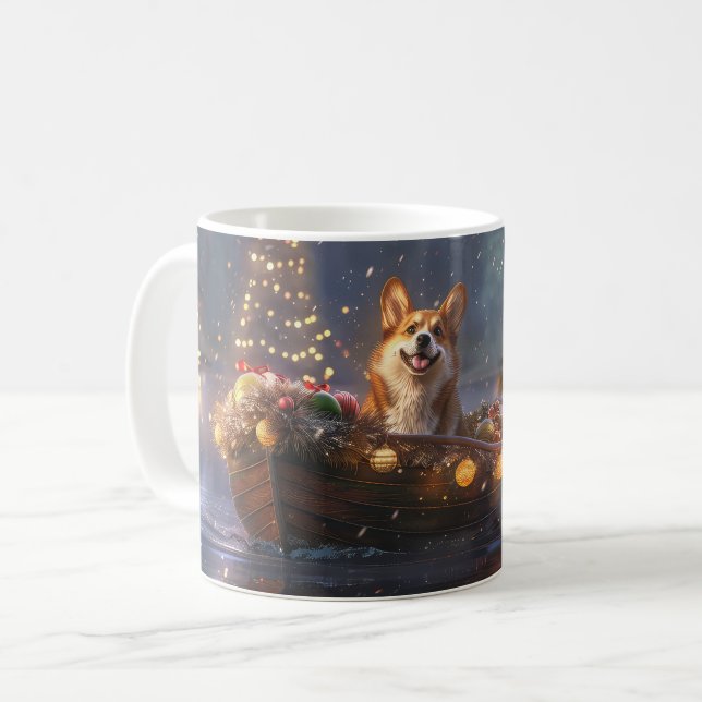 Corgi Jul Festlig resa Kaffemugg (Framsida vänster)