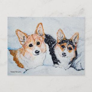 Corgi jul helg vykort