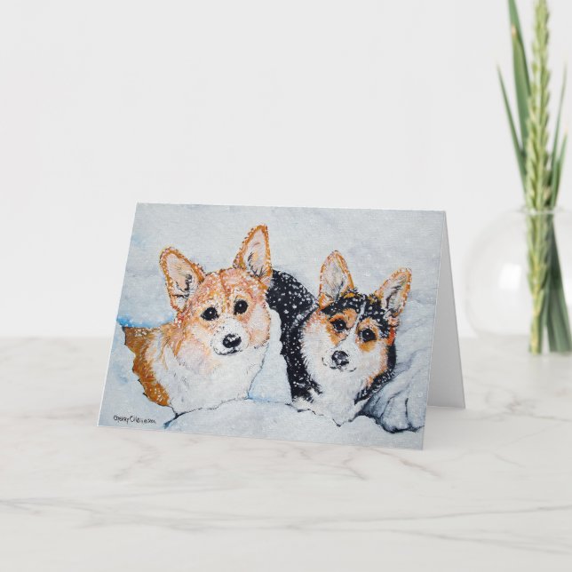 Corgi jul helgkort (Framsida)