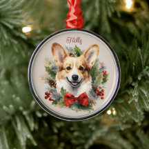 Corgi Jul Husdjur Minnesmärke Hundras
