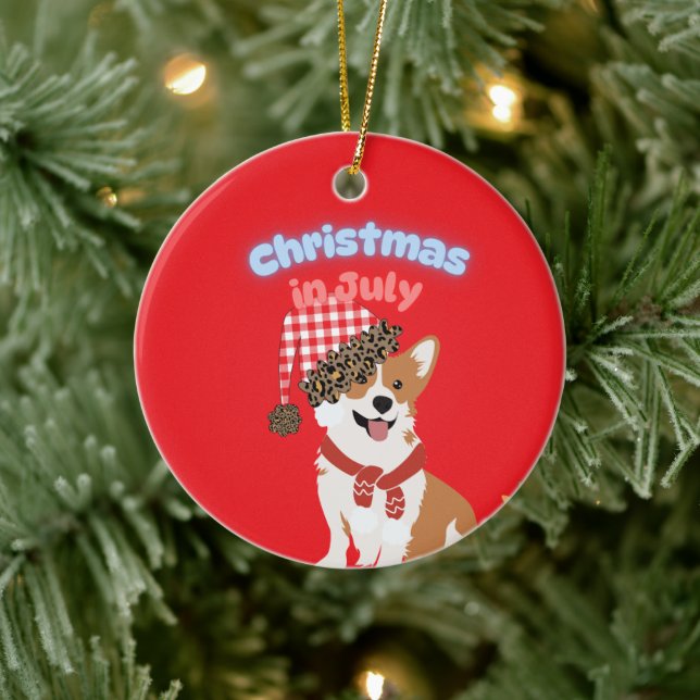 Corgi jul i juli-ornament julgransprydnad keramik (Träd)