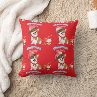 Corgi-jul i juli-ornament kudde