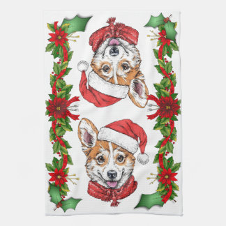 Corgi jul kökshandduk