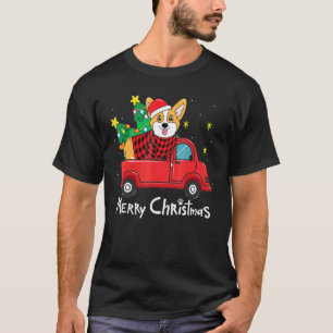 Corgi Jul Lastbil Träd Hund Mamma Xmas Hund T Shirt