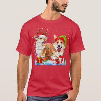 Corgi jul Reindeer Hund älskare mas helgdag T Shirt