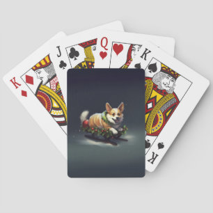 Corgi jul snö vinter casinokort