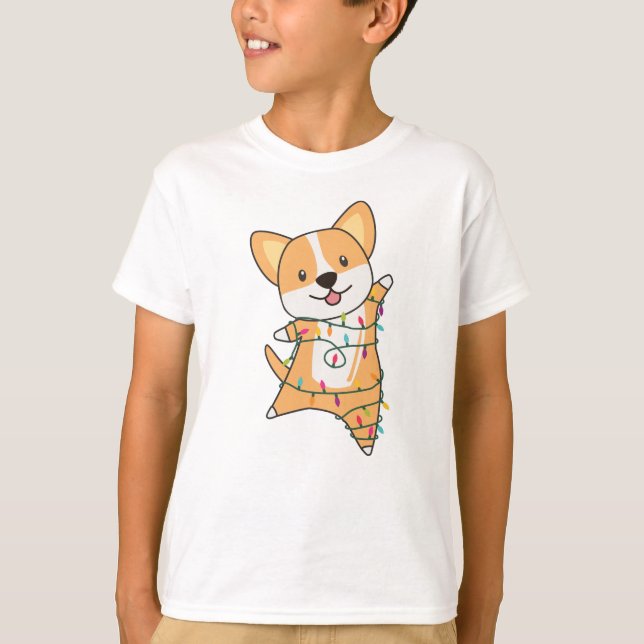 Corgi jul Snö Winter Animals Corgis T Shirt (Framsida)