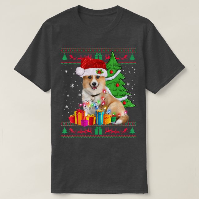 Corgi jul Sweater Corgi jul T Shirt (Design framsida)