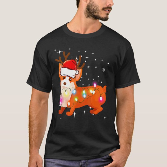 Corgi jul T-shirt ren (Framsida)