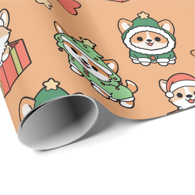 Corgi Jul Wrapping Papper Presentpapper (Rullad Hörn)
