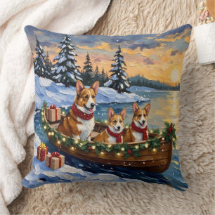 Corgi julbåt semester kudde