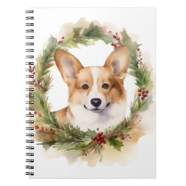 Corgi-julens andedräkt Festive Valp Anteckningsbok (Framsidan)