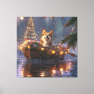 Corgi julfesten Voyage Canvastryck