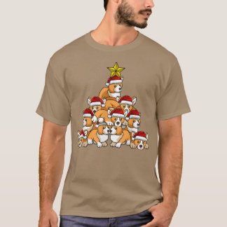 Corgi Julgran Cute Julgran Animals T Shirt