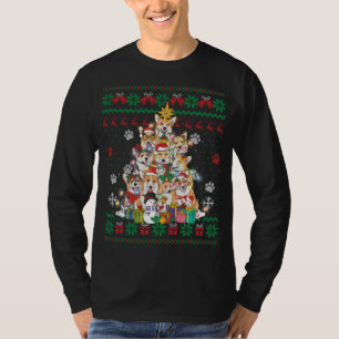 Corgi Julgran Fairy Ljus Santa Hund älskare T Shirt