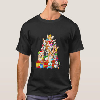 Corgi Julgran Ljus Gift Hund älskare T Shirt