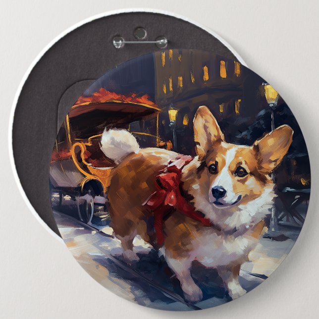 Corgi Julhögtid Knapp (Framsida & baksida)