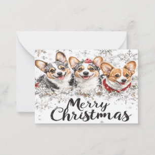 Corgi-julkort Anteckningskort