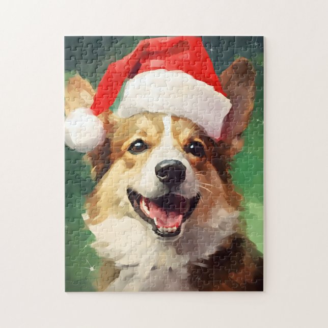 Corgi Julpenselmålning Pussel (Vertikal)