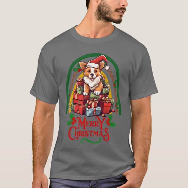 Corgi-julvänner T Shirt (Framsida)