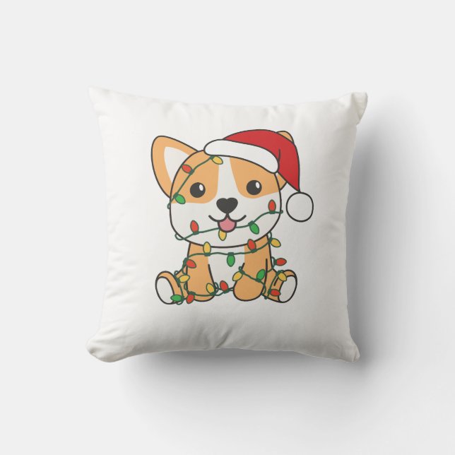 Corgi Julvinter Animals Hund Kudde (Framsida)