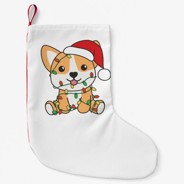 Corgi Julvinter Animals Hund Liten Julstrumpa (Framsidan)