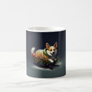 Corgi-julvintern snö kaffemugg