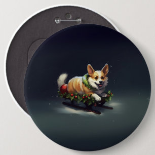Corgi-julvintern snö knapp