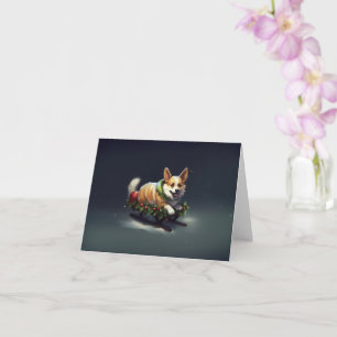 Corgi-julvintern snö kort