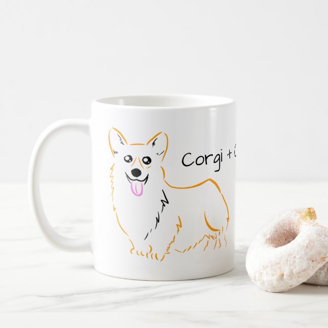 Corgi + Kaffe = liv Kaffemugg (Med munk)