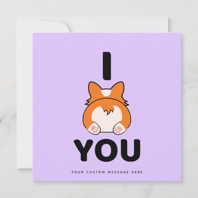 Corgi Kärlek Anpassad Kort (Framsida)