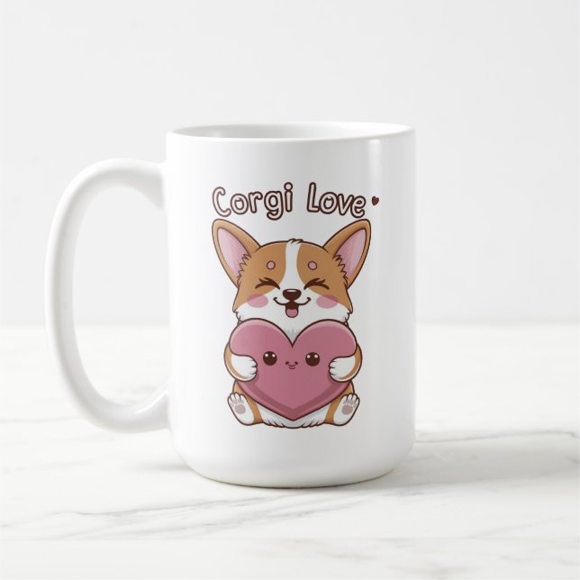 Corgi Kärlek Kaffemugg (Vänster)
