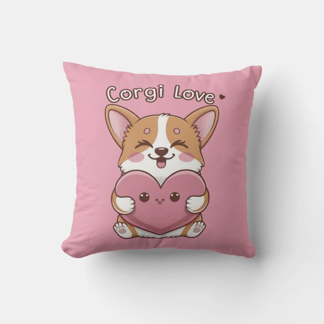 Corgi Kärlek Kudde (Framsida)