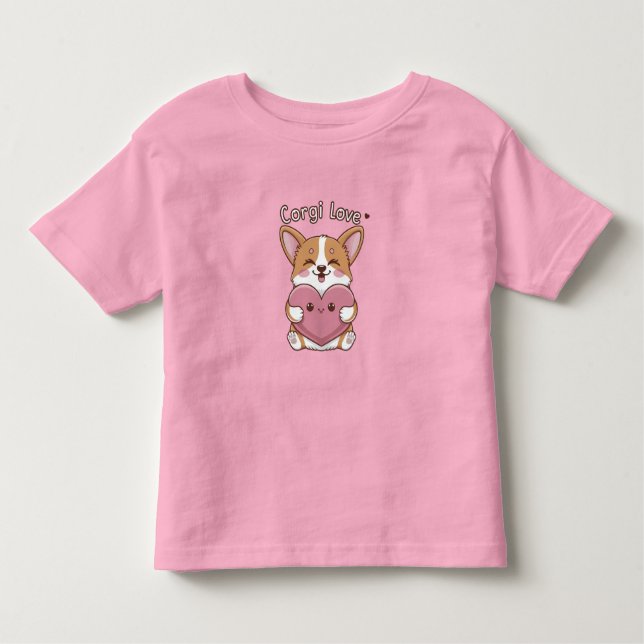 Corgi Kärlek T Shirt (Framsida)