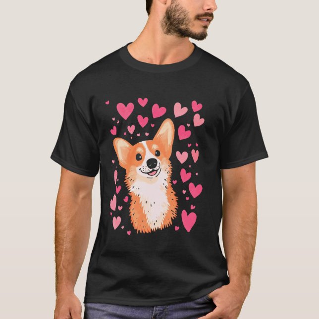 Corgi Kärlek T Shirt (Framsida)