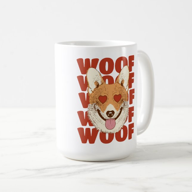 CORGI KÄRLEK woof Kaffemugg (Framsida höger)