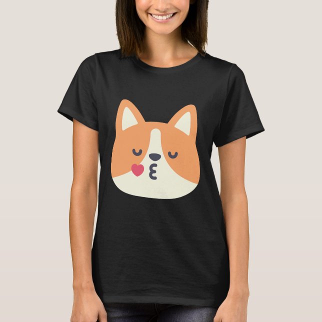 Corgi Kiss T Shirt (Framsida)
