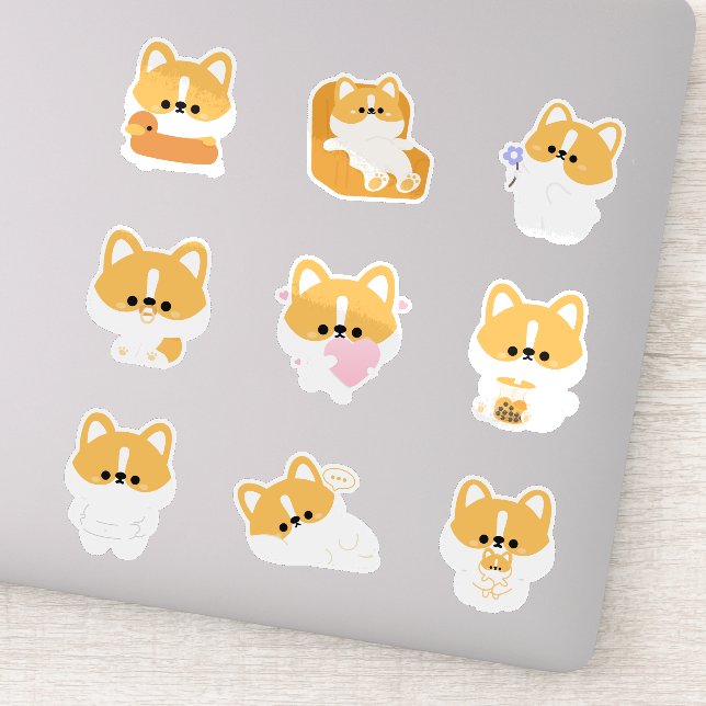 Corgi Klistermärken (Detalj)