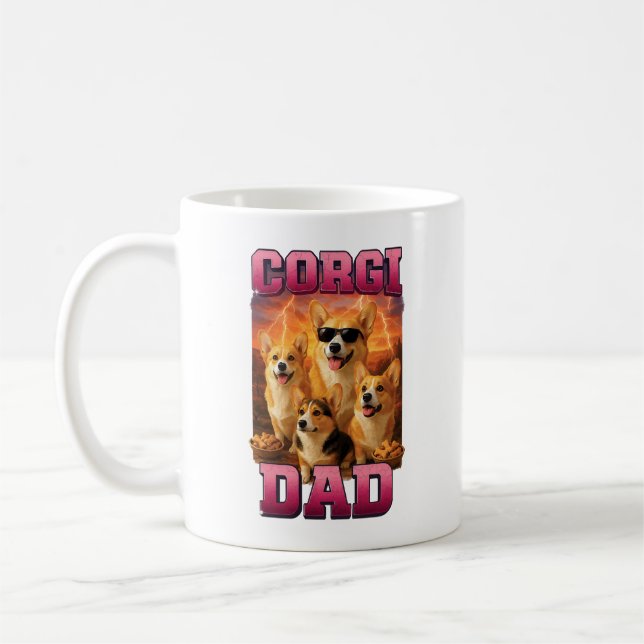Corgi Kopiera Kopiera Kopiera Kaffemugg (Vänster)