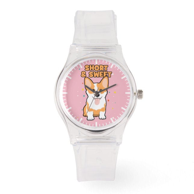 Corgi - Kort och Sweet, Cute Hund, Novelty Armbandsur (Framsida)