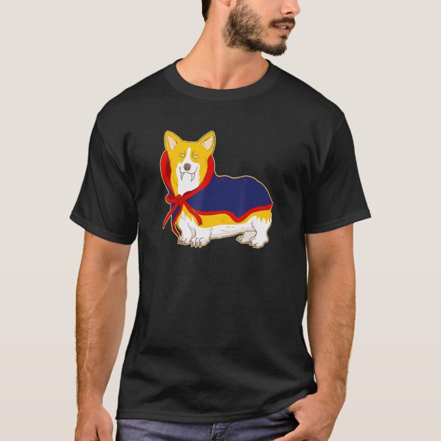 Corgi-kostym Vampyr T Shirt (Framsida)