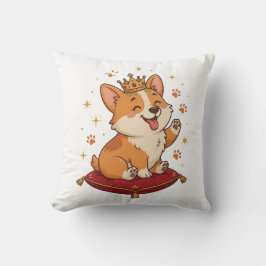 Corgi Kung Kudd Cuten Corgi Älskare Hem Dekor Kudde