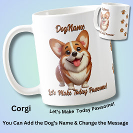 Corgi, Lägg till Hund Namn, Ändra text Kaffemugg